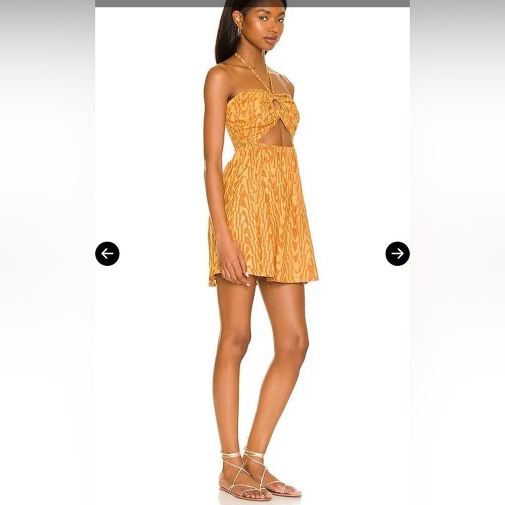 Faithful the Brand x Revolve Mini Dress Cutout Linen la vella mini in cefalu